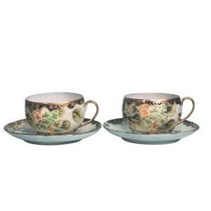 Antique Nippon Teacups - Hand-Painted (1895-1920)